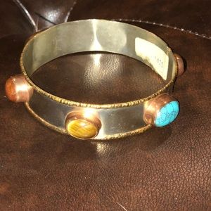 Genuine gemstone bangle